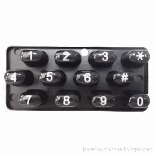 Custom-made silicone rubber keyboard, number printing
